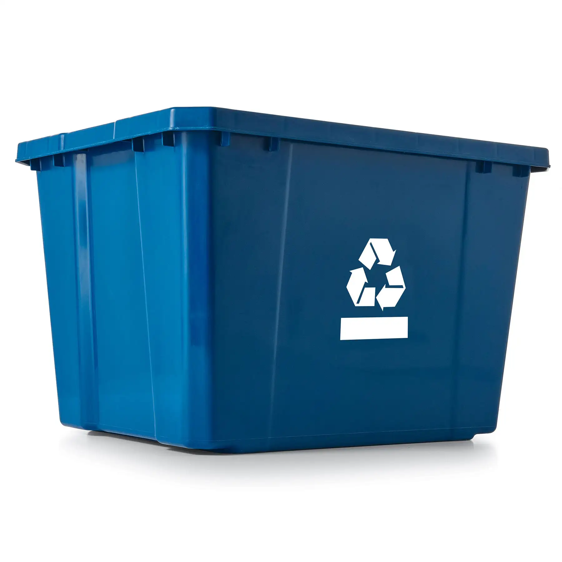 Gracious Living Medium Curbside Blue Box 17 Gallon Home Recycling Bin (12 Pack)