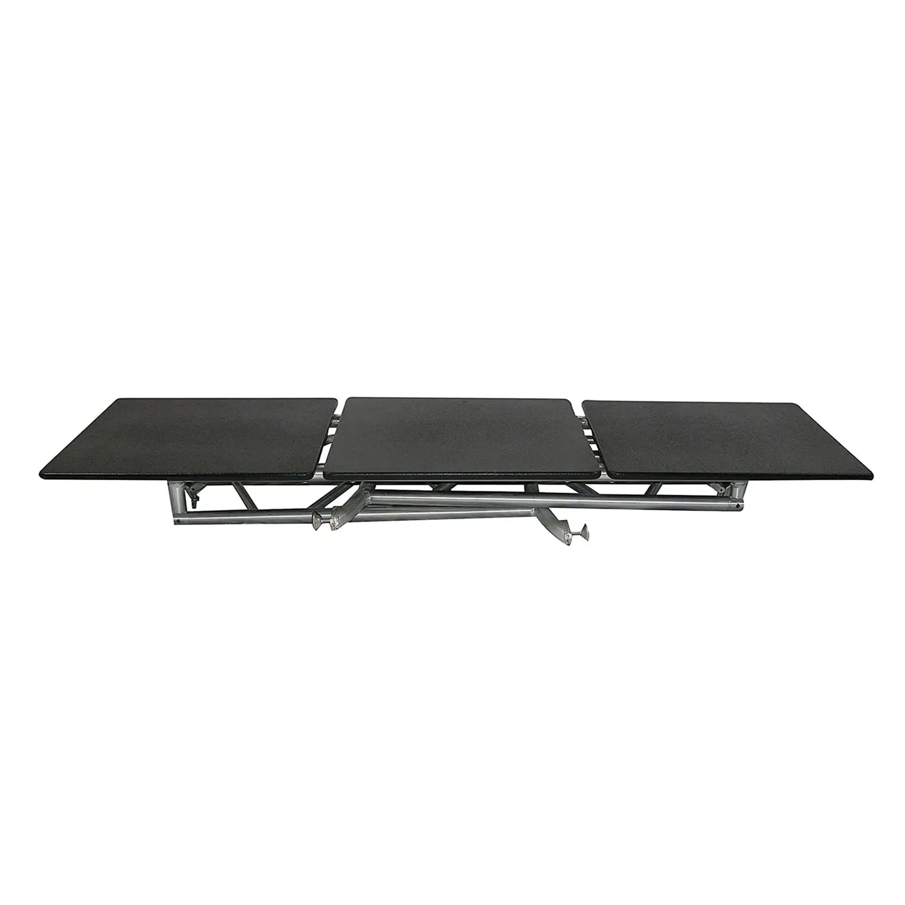 Odyssey ATT2 Adjustable Folding Aluminum DJ Table, Swiveling Platforms, Black