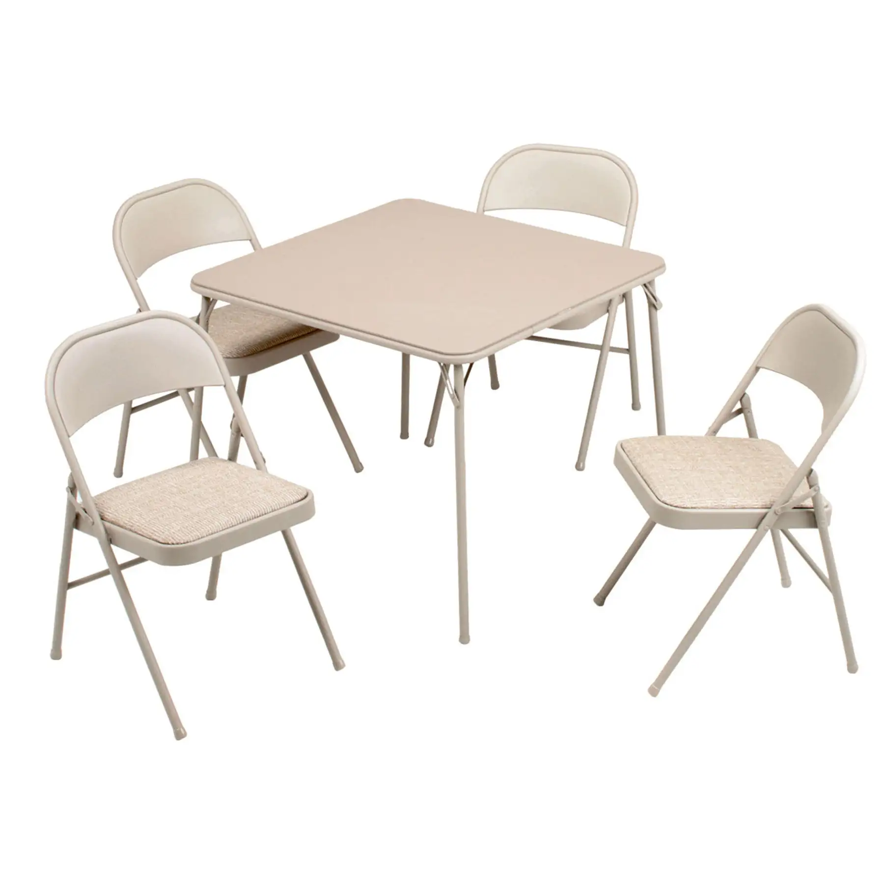 MECO Sudden Comfort 5 Piece 34x34 Card Table and 4 Chairs Folding Furniture Set