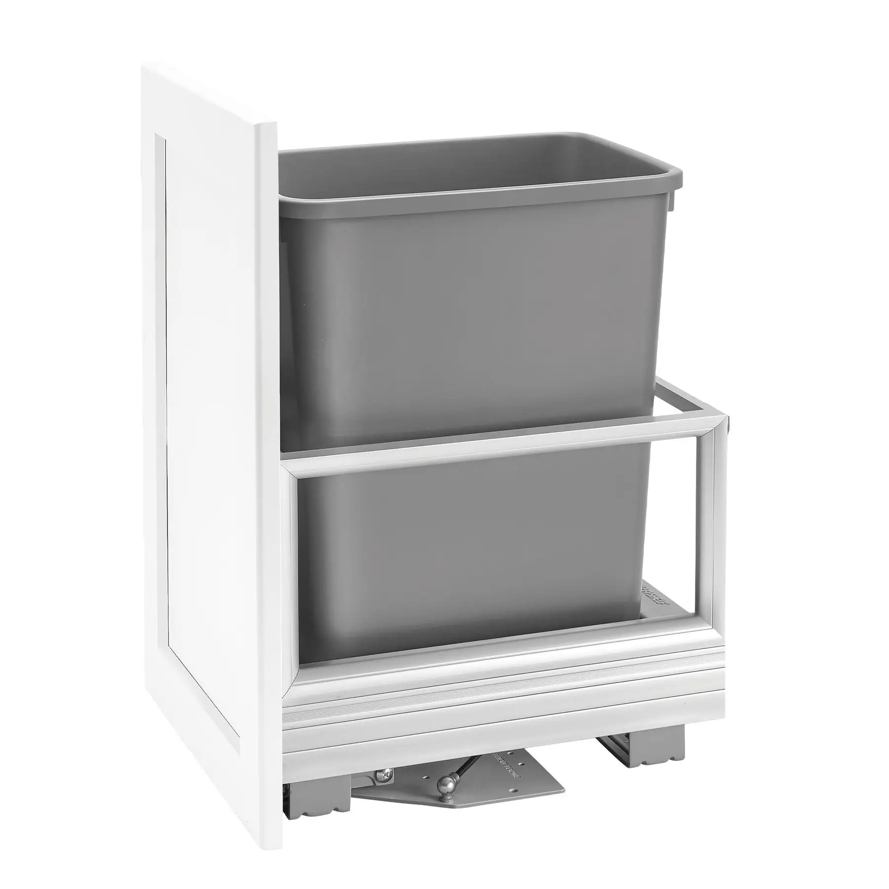 Rev-A-Shelf Pullout Kitchen Trash Can 35 qt. w/ Soft-close, Grey, 5149-15DM18-117