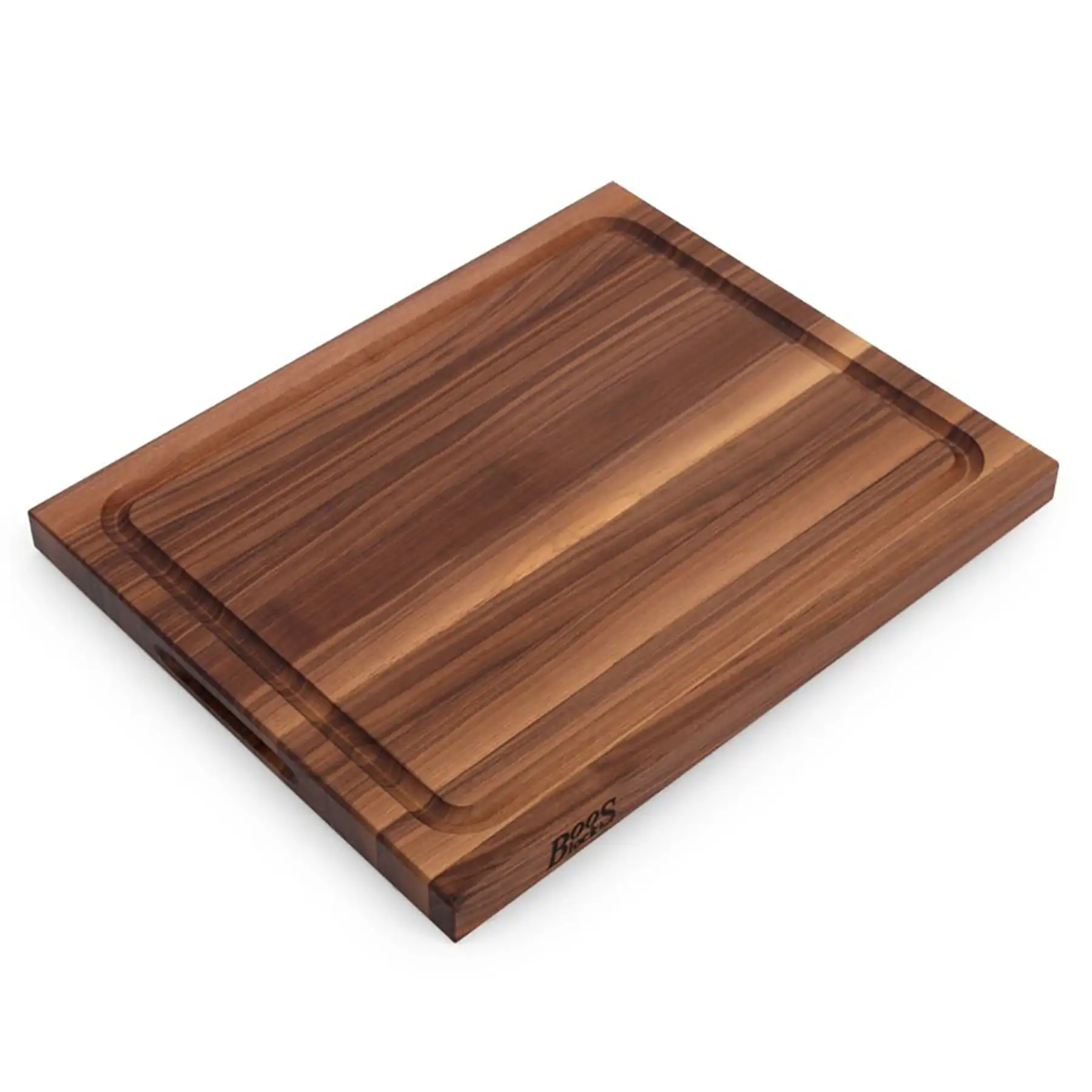 John Boos BBQ Collection Reversible Wood Cutting Board with Juice Groove, Walnut