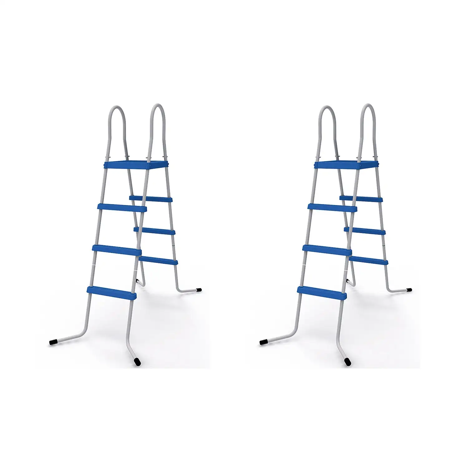 JLeisure 48" 3 Step Platform Outdoor Above Ground Swimming Pool Ladder (2 Pack)