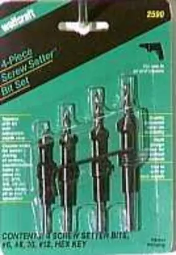 Wolfcraft 2590 4-Piece Screw Setter Bit Set