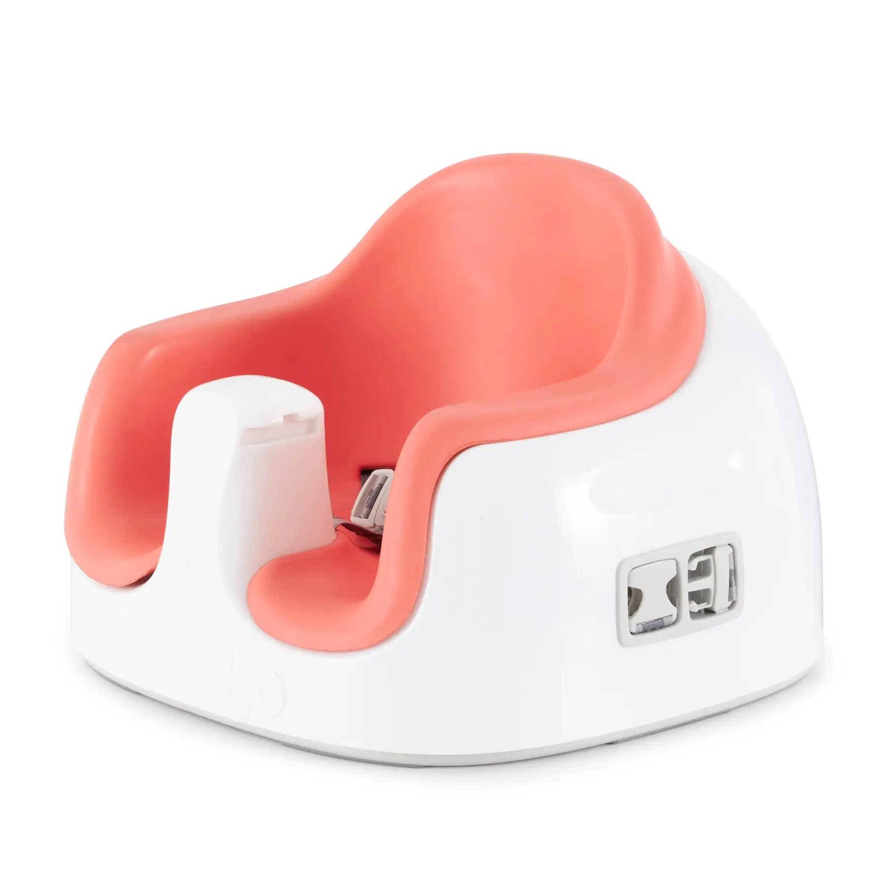 Bumbo Baby Toddler Soft Foam Multi Seat with Tray and Buckle Straps, Coral