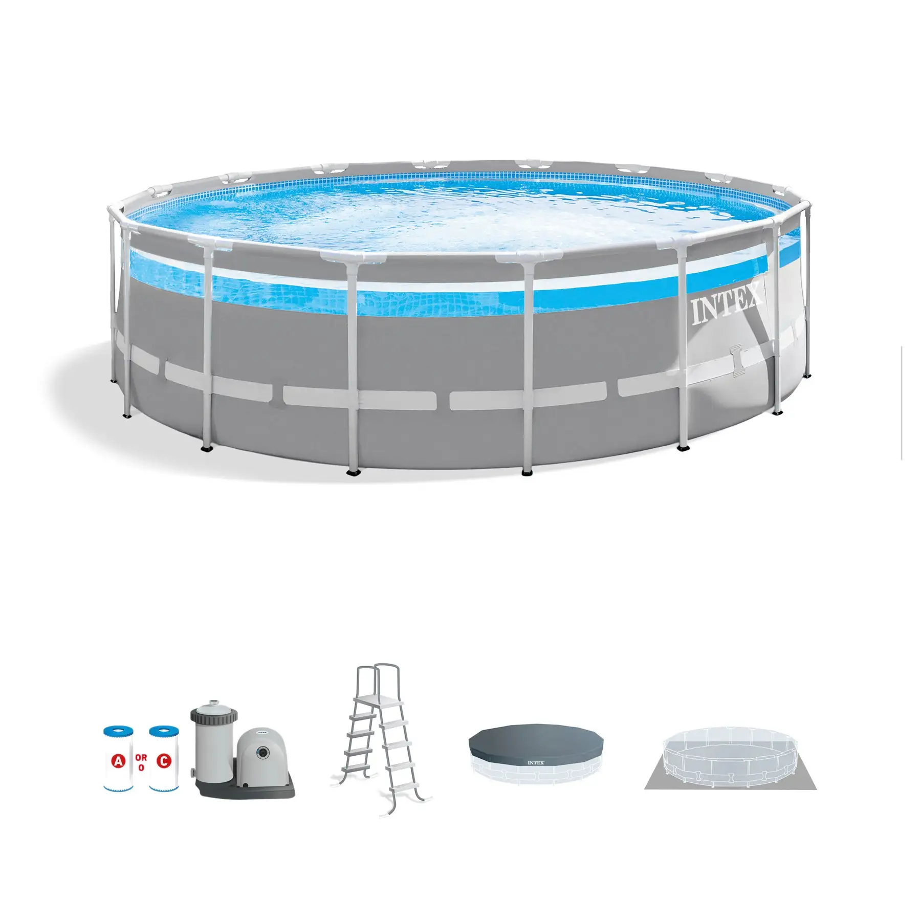 26729EH 16ft x 48in Clearview Prism Above Ground Pool with Pump