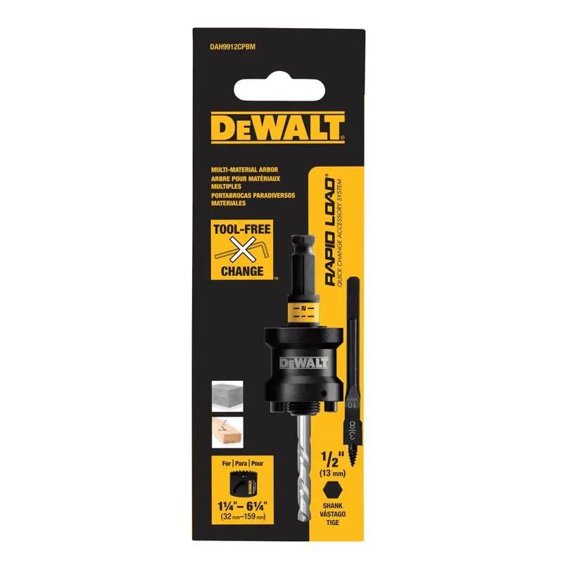 DeWalt DAH9912CPBM Rapid Load Universal Hole Saw Arbor