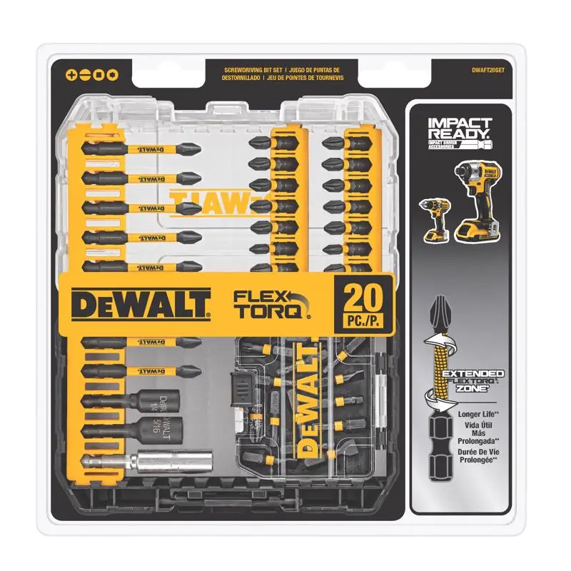 DeWalt DWAFT20SET FlexTorq Screwdriving Bit Set