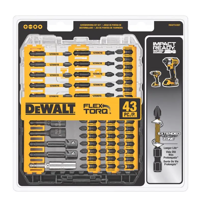 DeWalt DWAFT43SET FlexTorq Screwdriving Bit Set