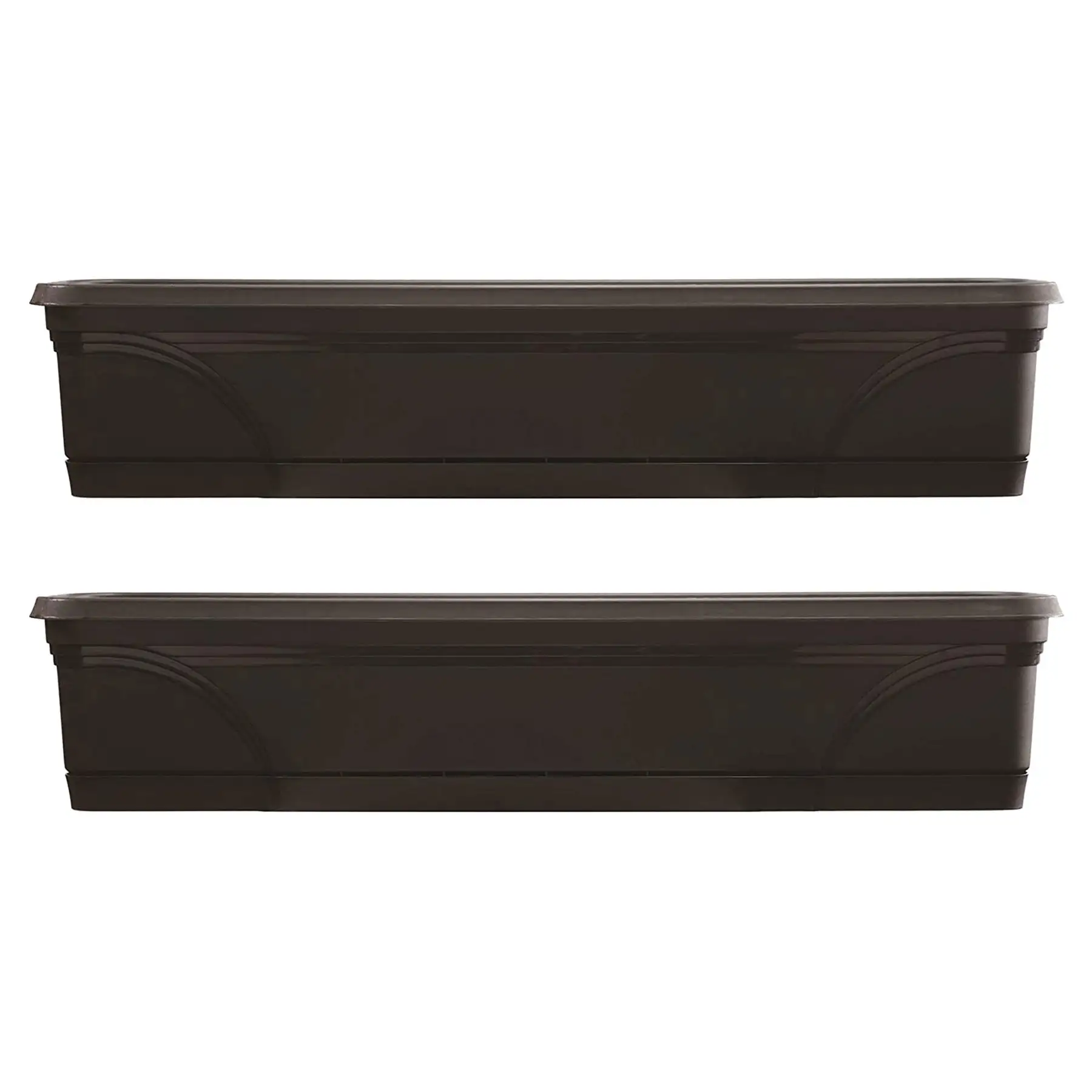 Southern Patio 36 Inch Medallion Hanging Windowsill Garden Box Planter (2 Pack)