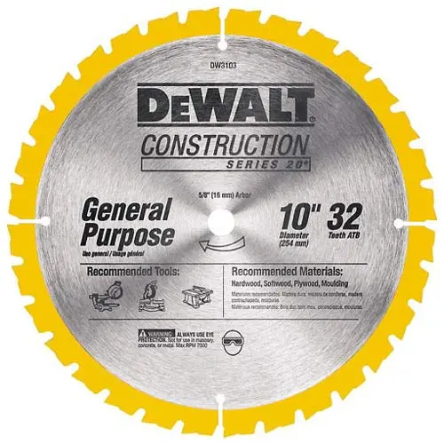 DeWalt DW3123 Miter/Table Saw Blade 12"