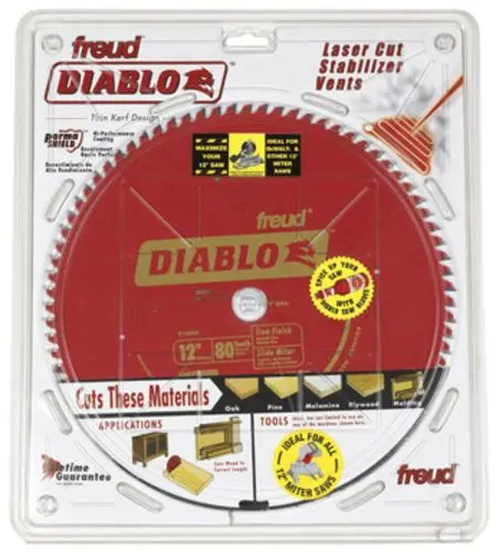 Freud D1280X "Diablo" Perma Shield Coated 80-Teeth Saw Blade 12"