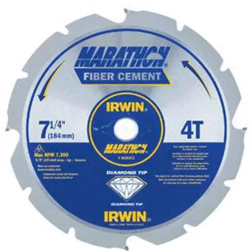 Irwin 4935473 Polycrystalline Diamon Fiber Cement 7-1/4" X 4T