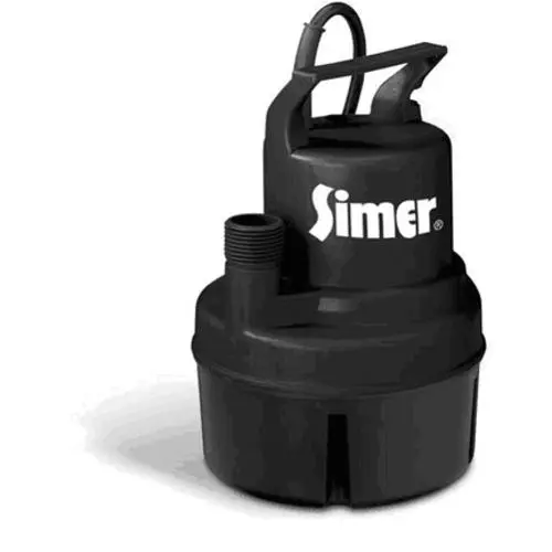 Simer 11652 Thermoplastic Utility Pump 1/6 Hp