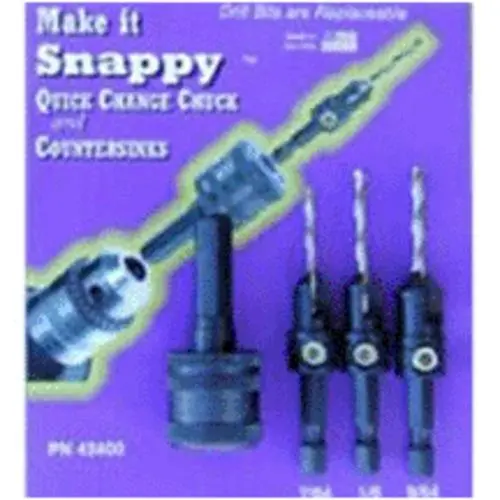 Snappy 43400 Chuck & Countersink Set 3 Piece