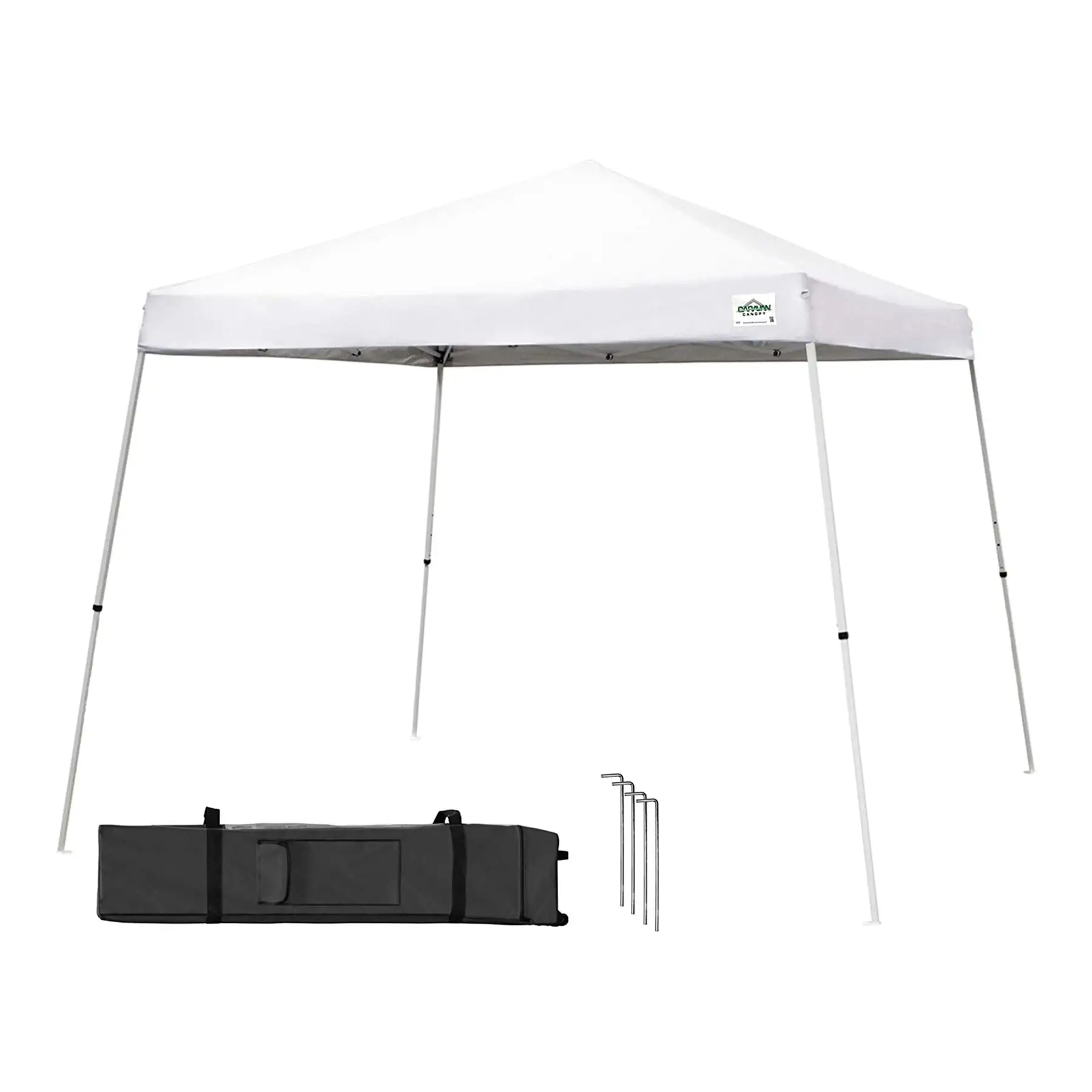 Caravan Canopy V Series 12 by 12 Foot Outdoor Shade Instant Canopy Kit, White