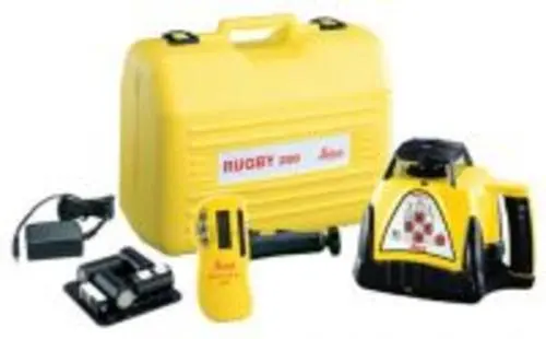 Leica-Geos 740569 "RUGBY 200" ALKALINE LASER LEVEL PACKAGE WITH ROD-EYE CLASSIC