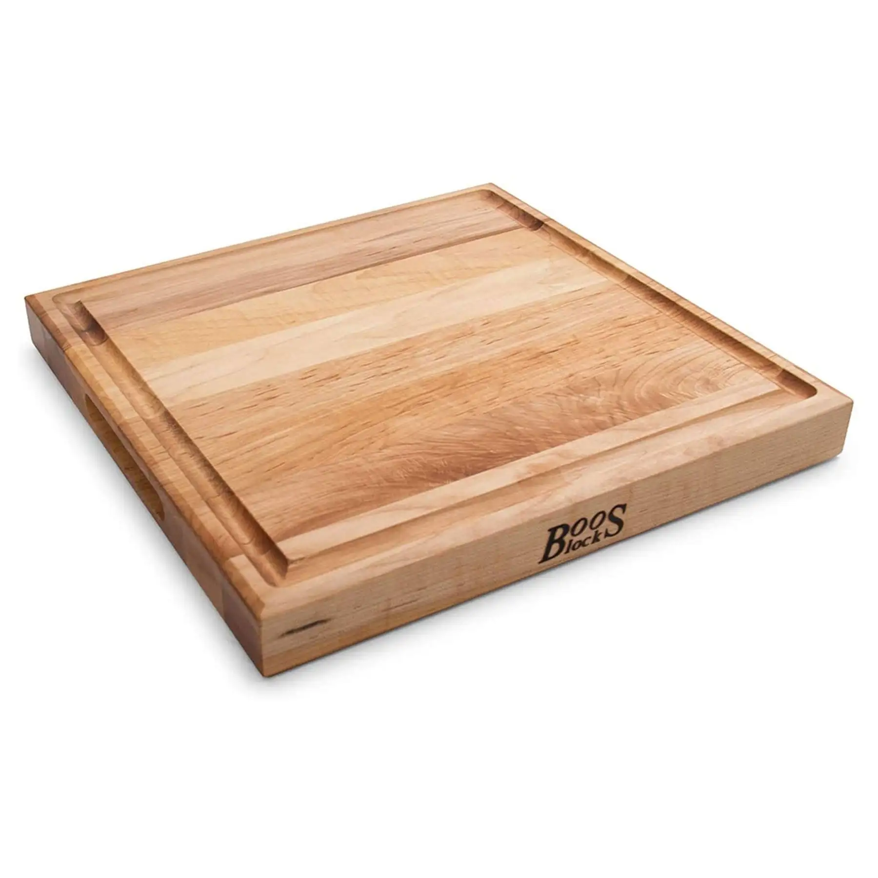 John Boos Square Maple Wood Cutting Board with Juice Groove, 15" x 15" x 1.5"