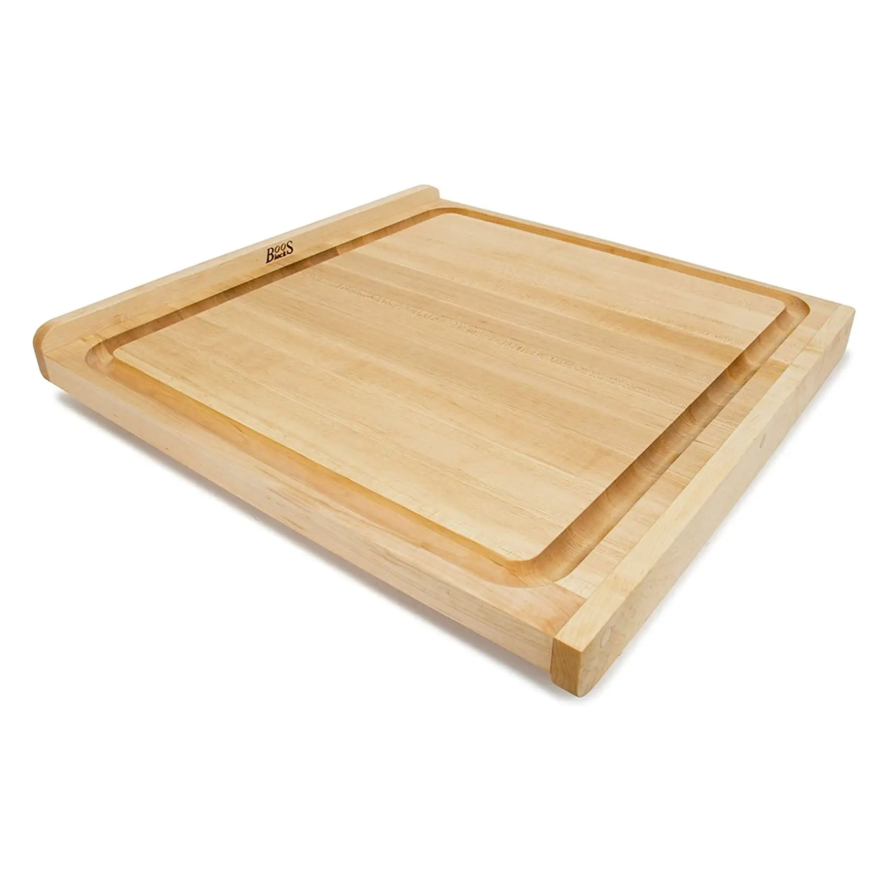 John Boos Countertop Reversible Wood Cutting Board with Juice Groove, Maple