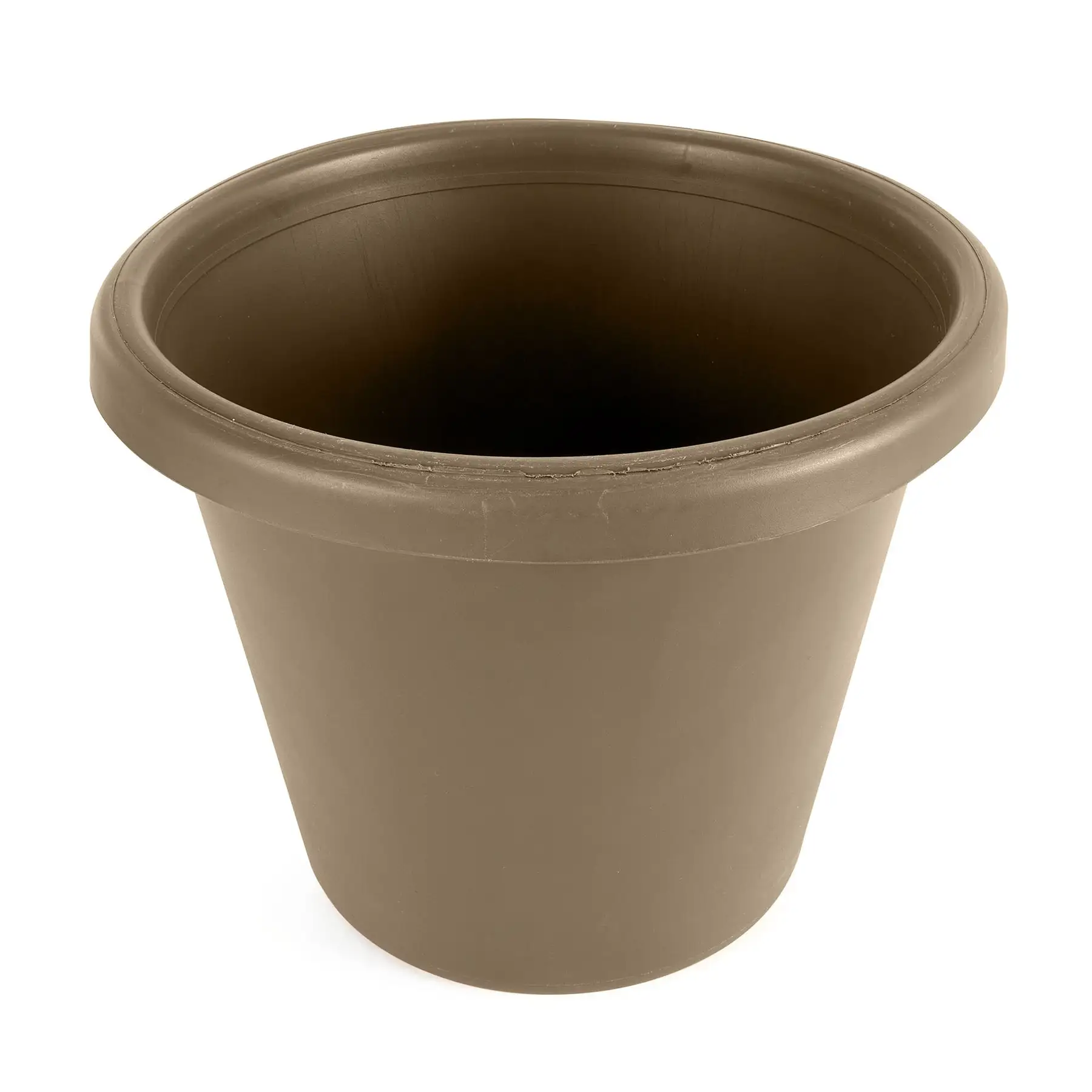 The HC Companies 16" Plastic Indoor Outdoor Classic Flower Pot Planter, Beige