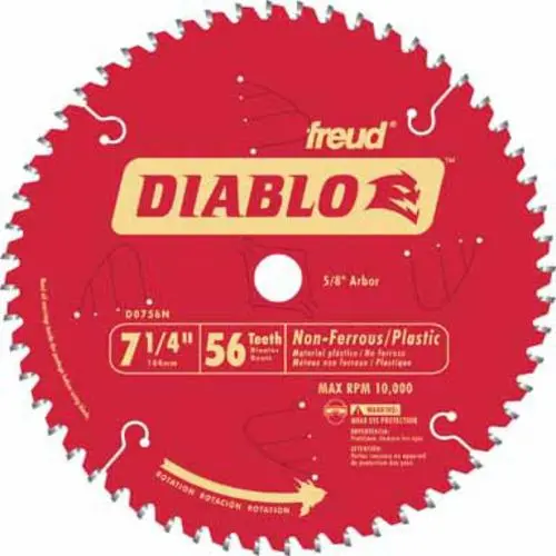 Freud D0756N Diablo Non-Ferrous Metal & Plastic Cutting Blade