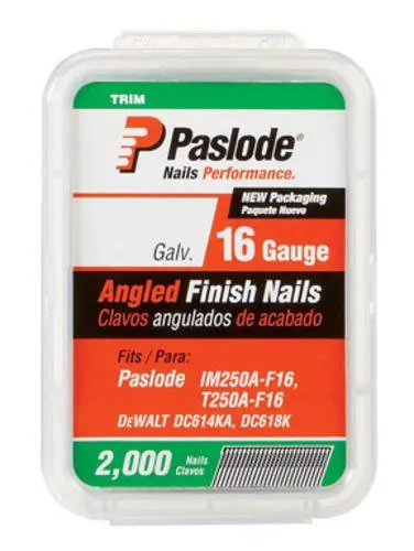 Paslode 650047 16 Gauge Galvanized Angled Finish Nail