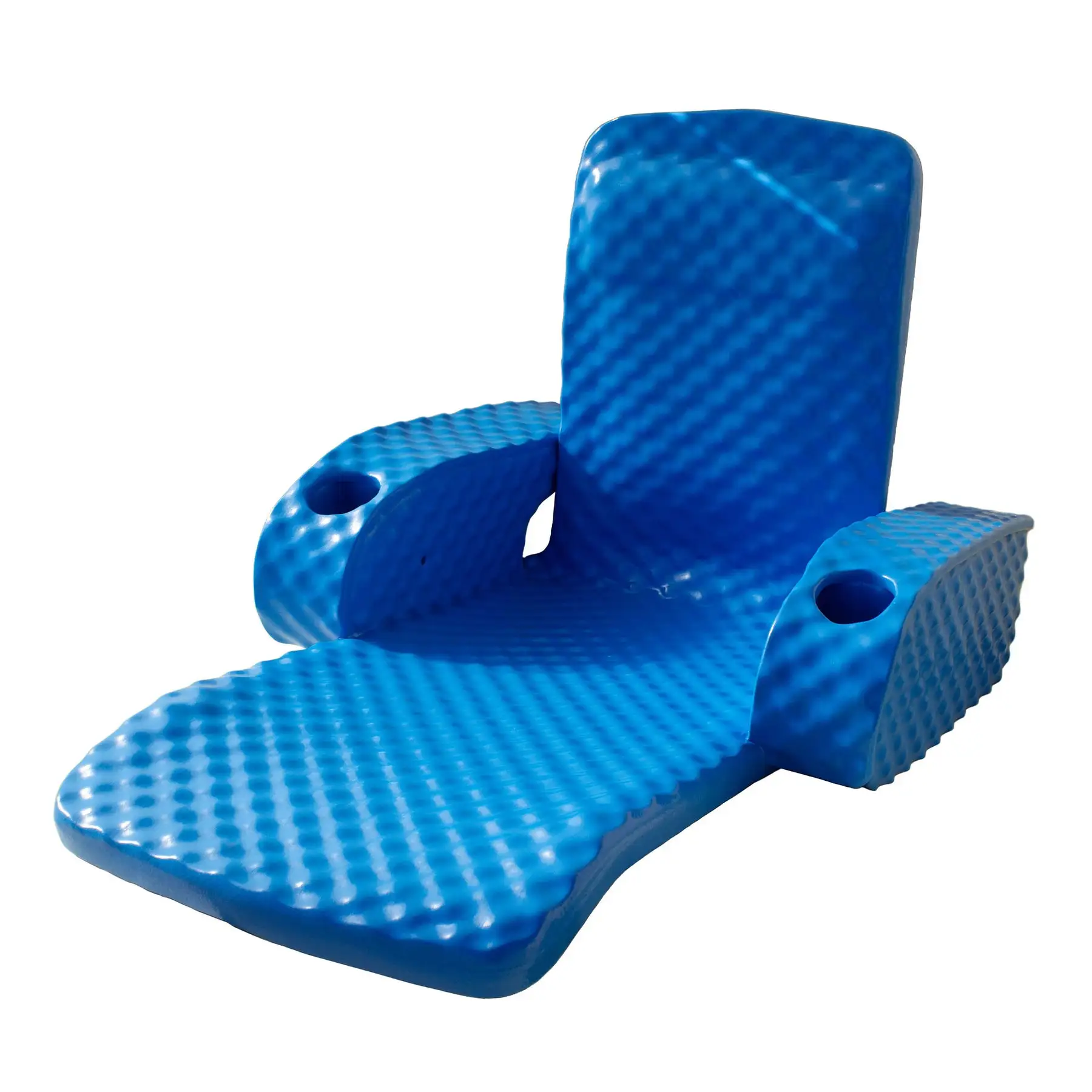 TRC Recreation Folding Baja II Lounger Foam Swimming Pool Float, Bahama Blue