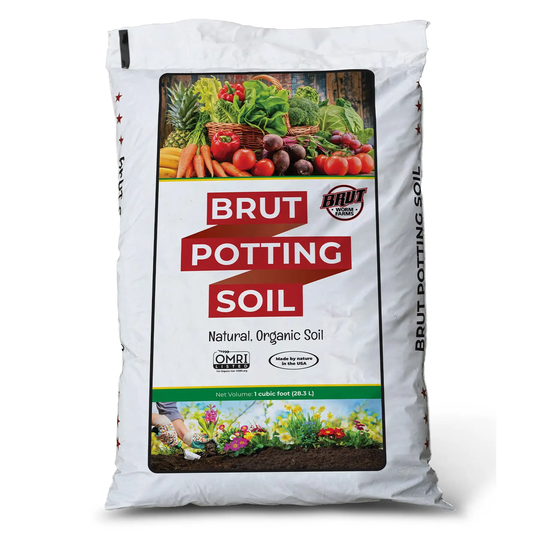 Brut Organic Potting Soil, 1 CF, Indoor and Outdoor Container Plants