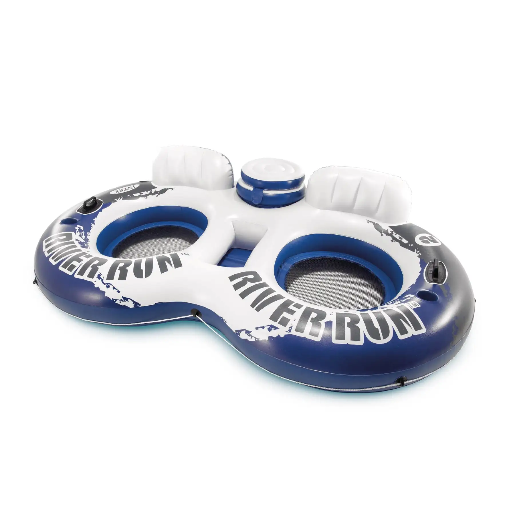 Intex River Run 2 Person Inflatable Tube Raft Float with Cooler for Pool & Lake