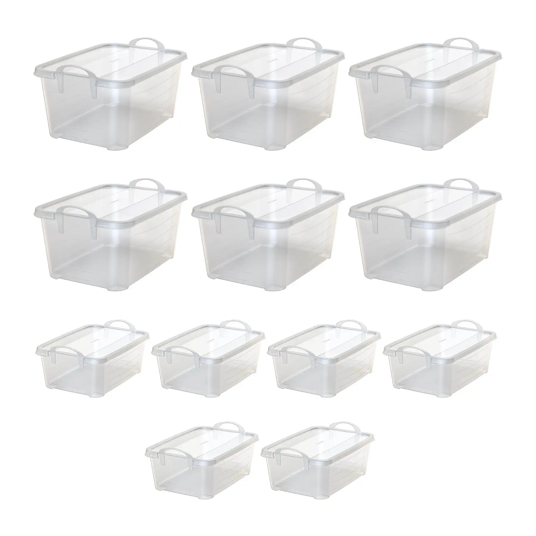 Life Story 14 Qt Plastic Box (6 Pack) with 55 Qt Storage Container (6 Pack)