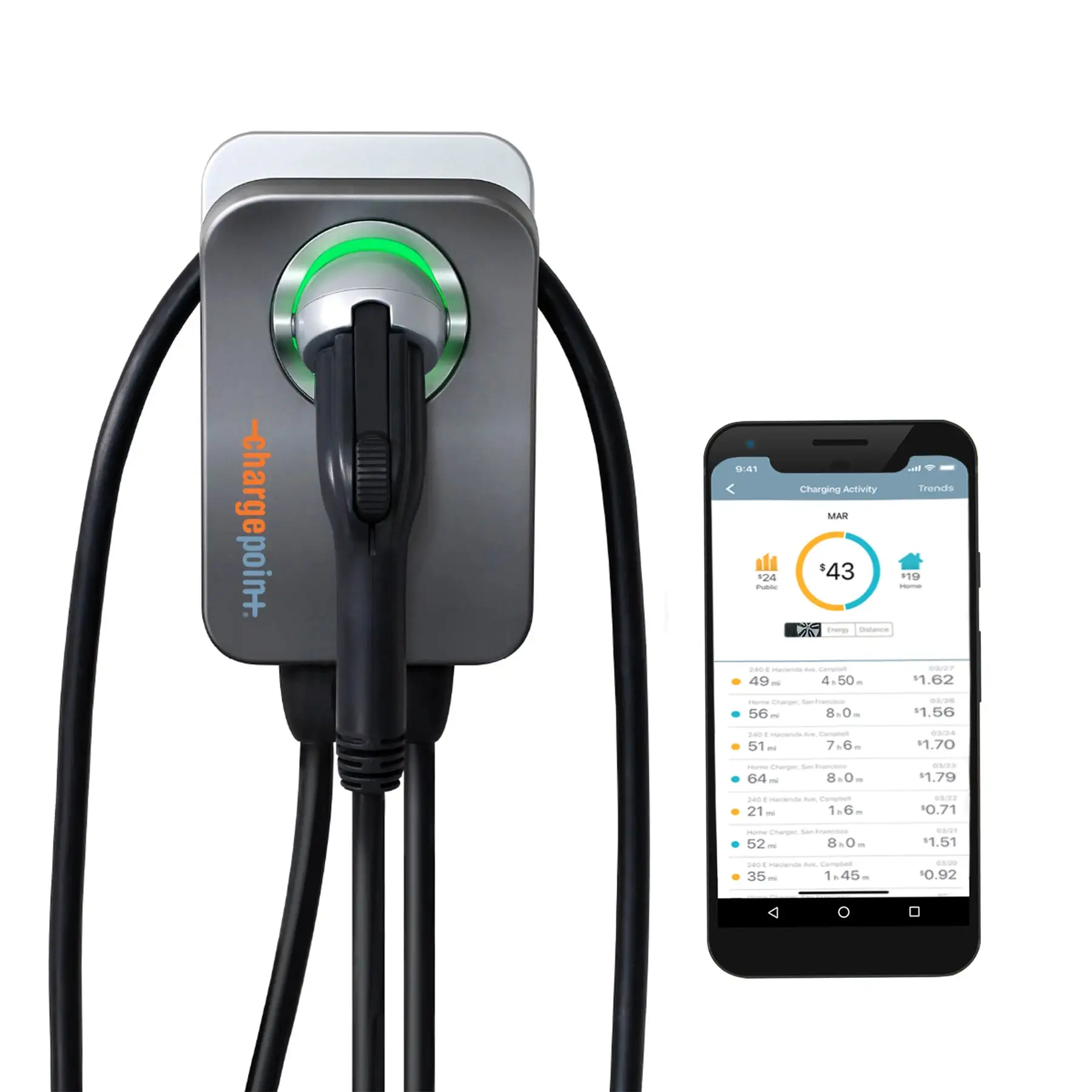 ChargePoint Home Flex Level 2 WiFi NEMA 14-50 Plug Electric Vehicle EV Charger