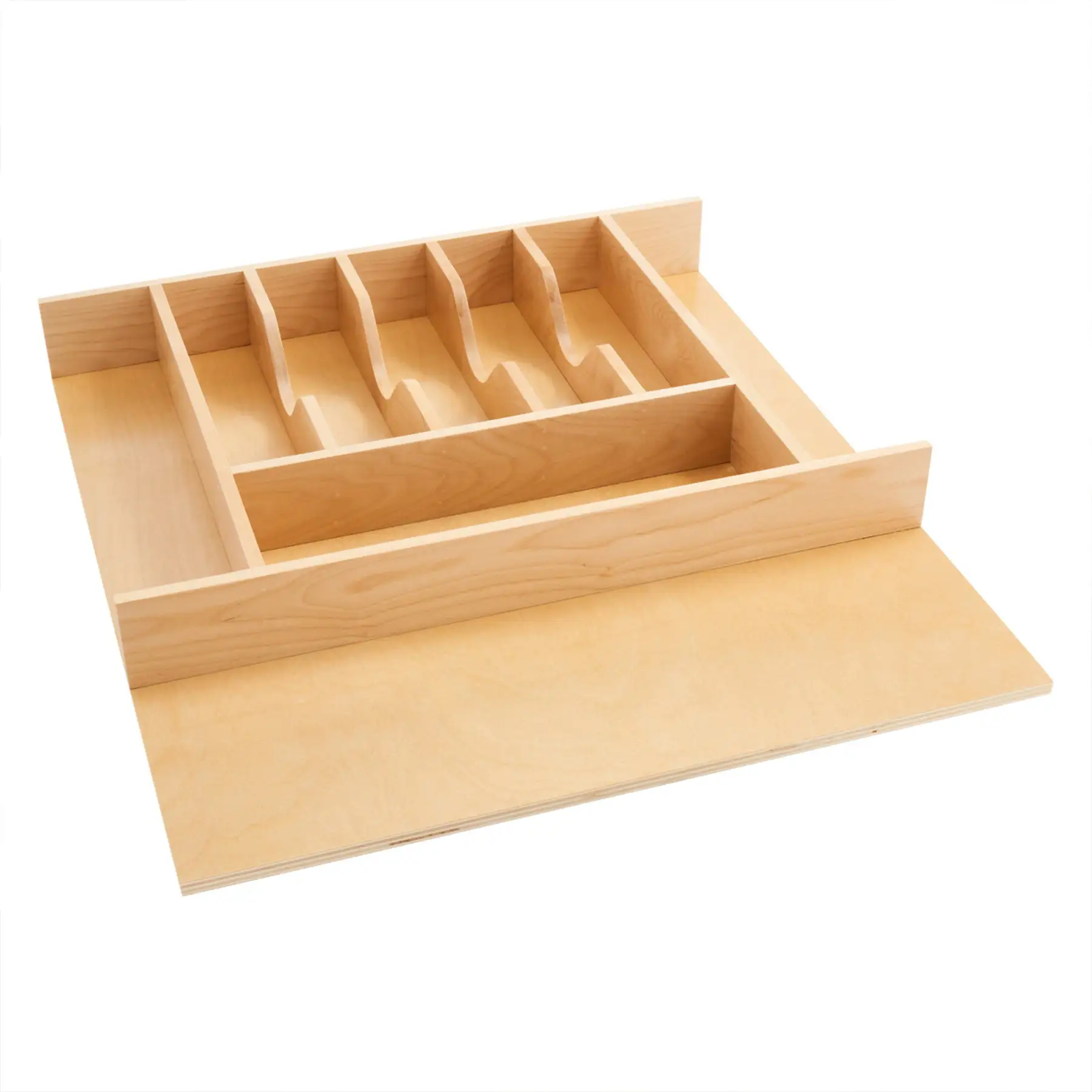 Rev-A-Shelf 9 Cutlery Compartment Tray Cabinet Insert Tall, Maple, 4WCT-3