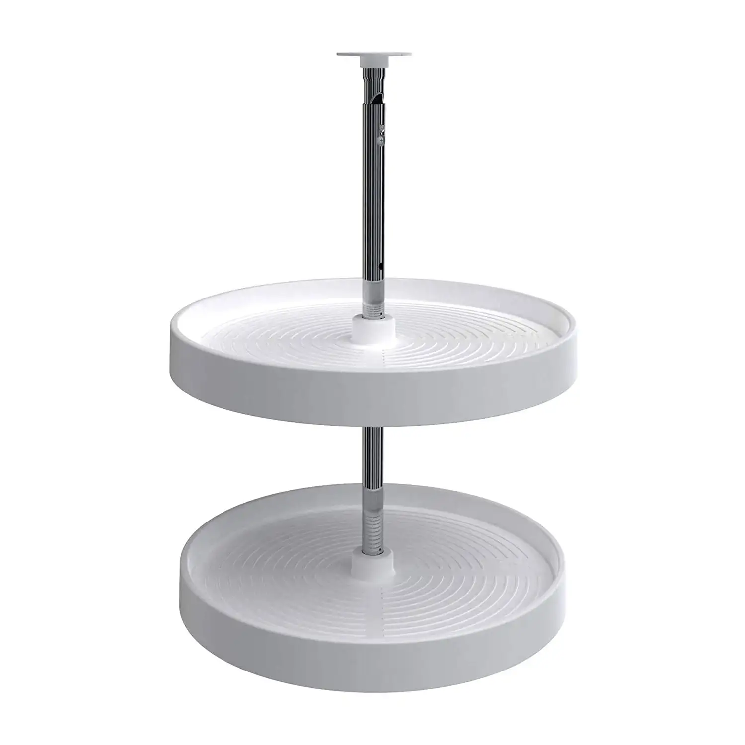 Rev-A-Shelf 18'' Lazy Susan Full-Circle Polymer Two-Shelf, White, 2062-18-11-1