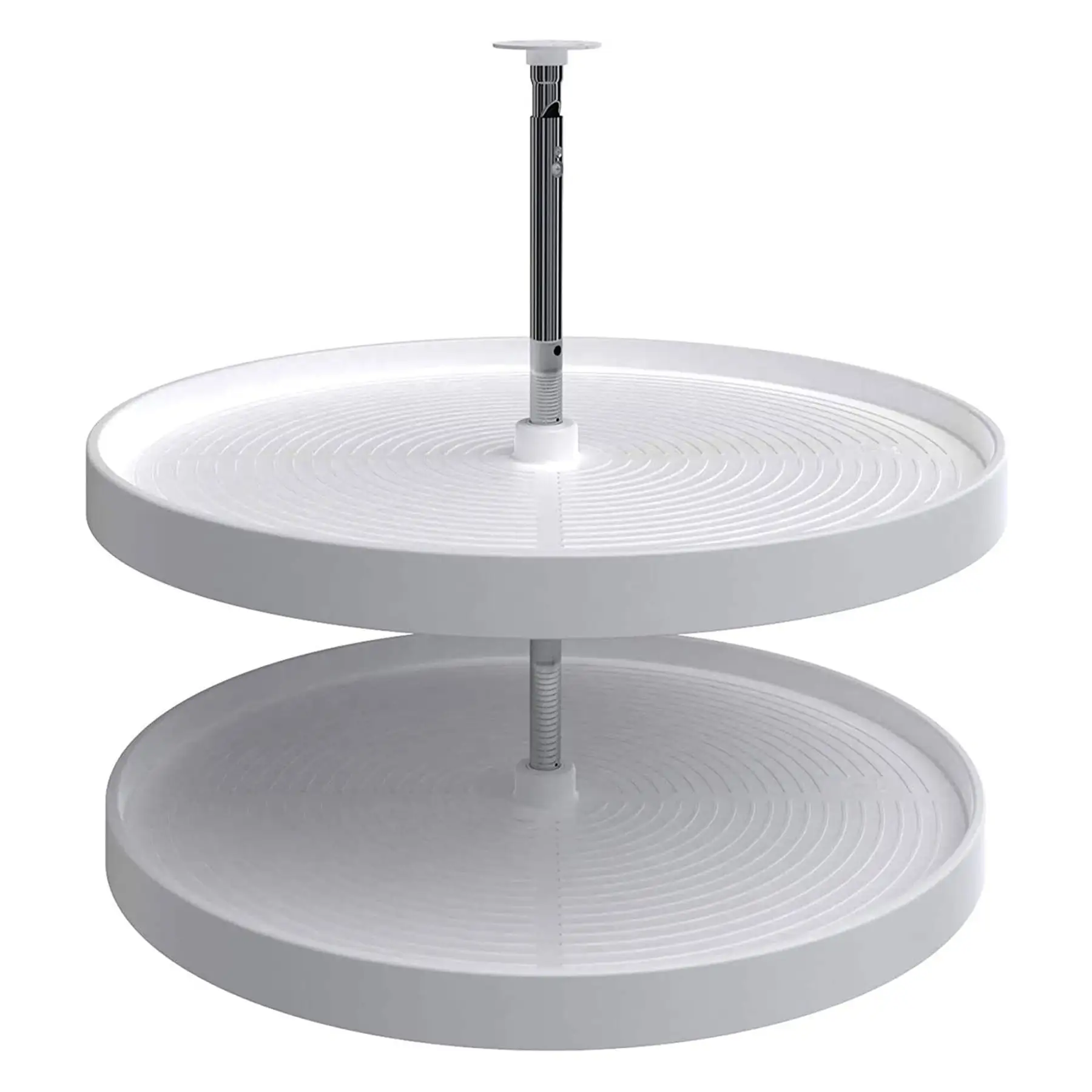 Rev-A-Shelf 28'' Lazy Susan Full-Circle Polymer Two-Shelf, White, 2062-28-11-1