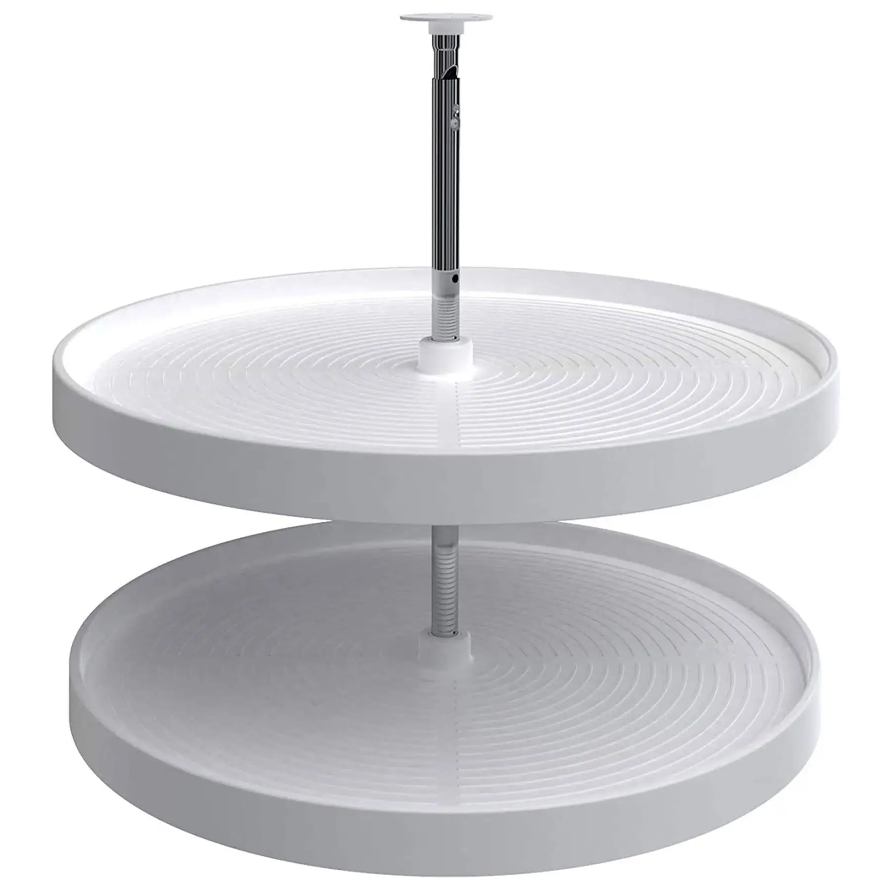 Rev-A-Shelf 32'' Lazy Susan Full-Circle Polymer Two-Shelf, White, 2062-32-11-1