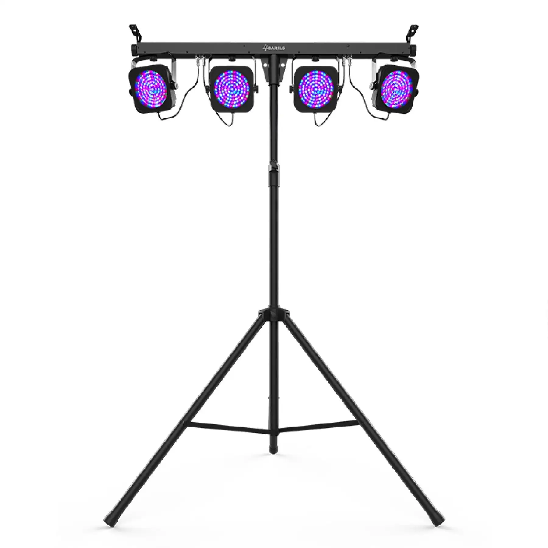 CHAUVET 4 BAR 4BAR DMX LED Stage Wash Light System w/ Case, Foot Switch & Tripod