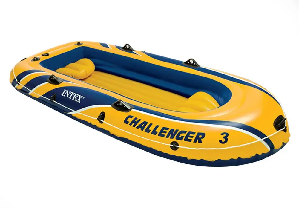 Ntex Rafts Intex Challenger 3 Inflatable Water Raft Boat Set with Pump and Oars ...