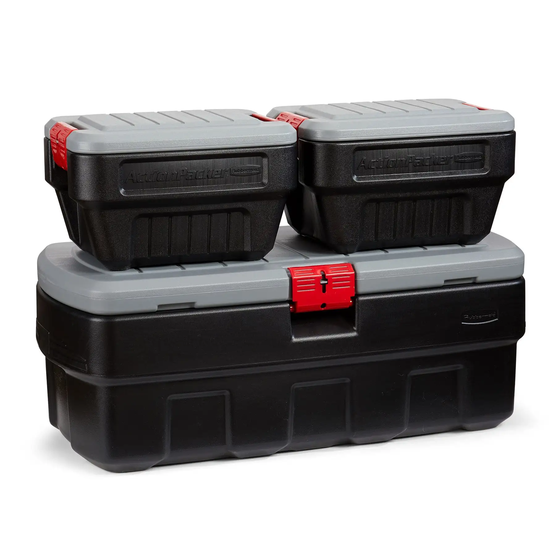 Rubbermaid 48 & 8 Gallons Action Packer Lockable Latch Storage Box Tote Bundle