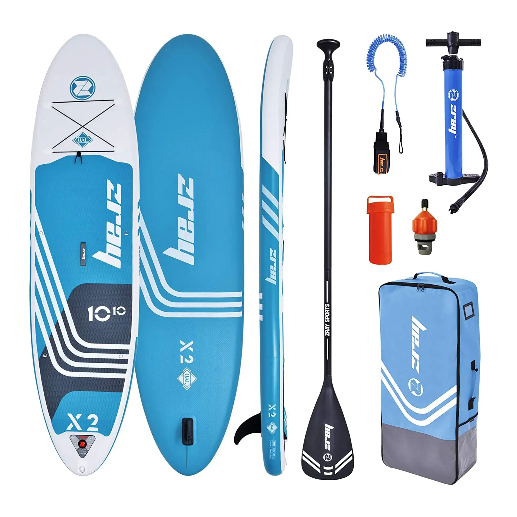 Zray 10'10" X-Rider Deluxe X2 Inflatable All Around Paddle Board Kit