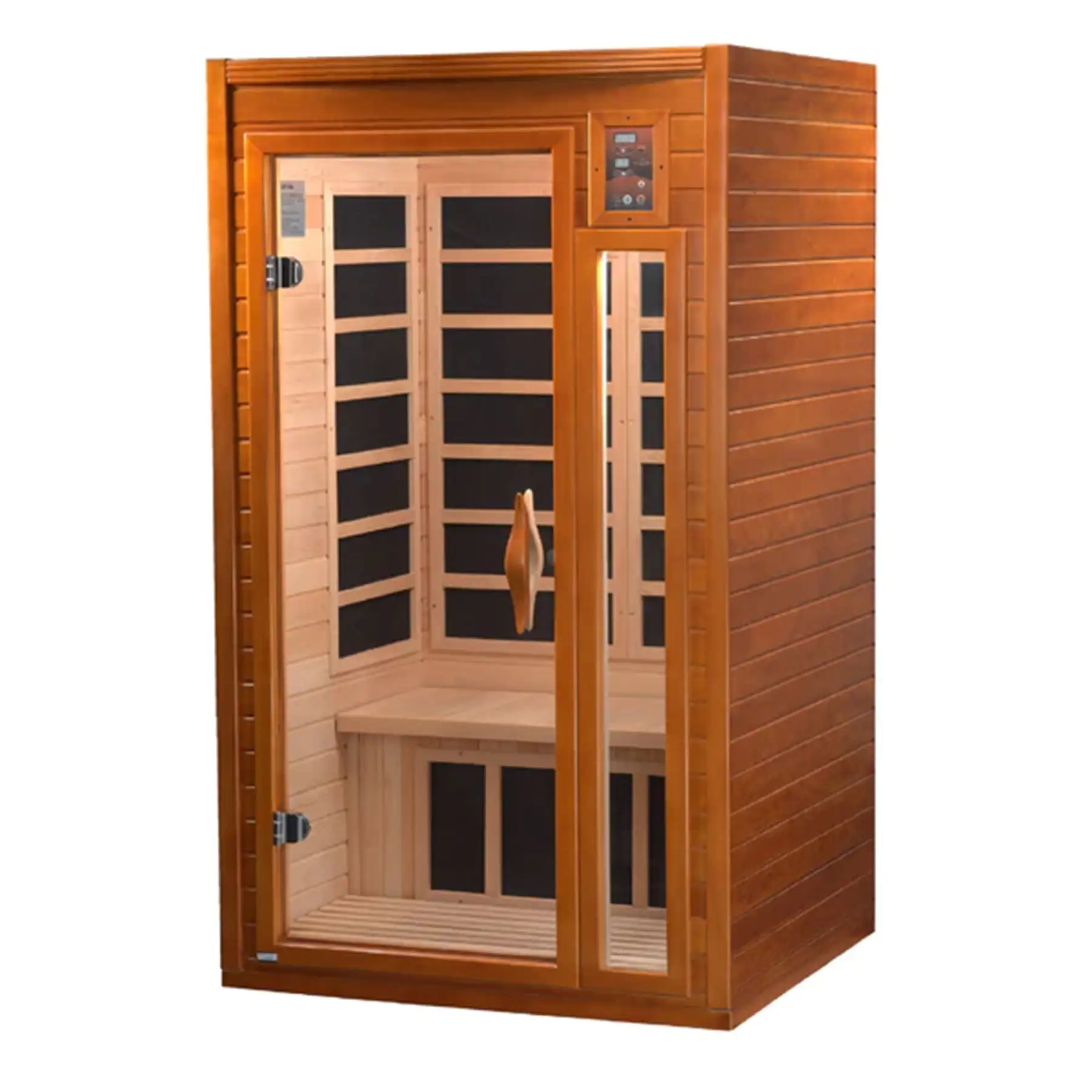 Dynamic Saunas Barcelona 1 to 2 Person Hemlock Wood Infrared Sauna For Home