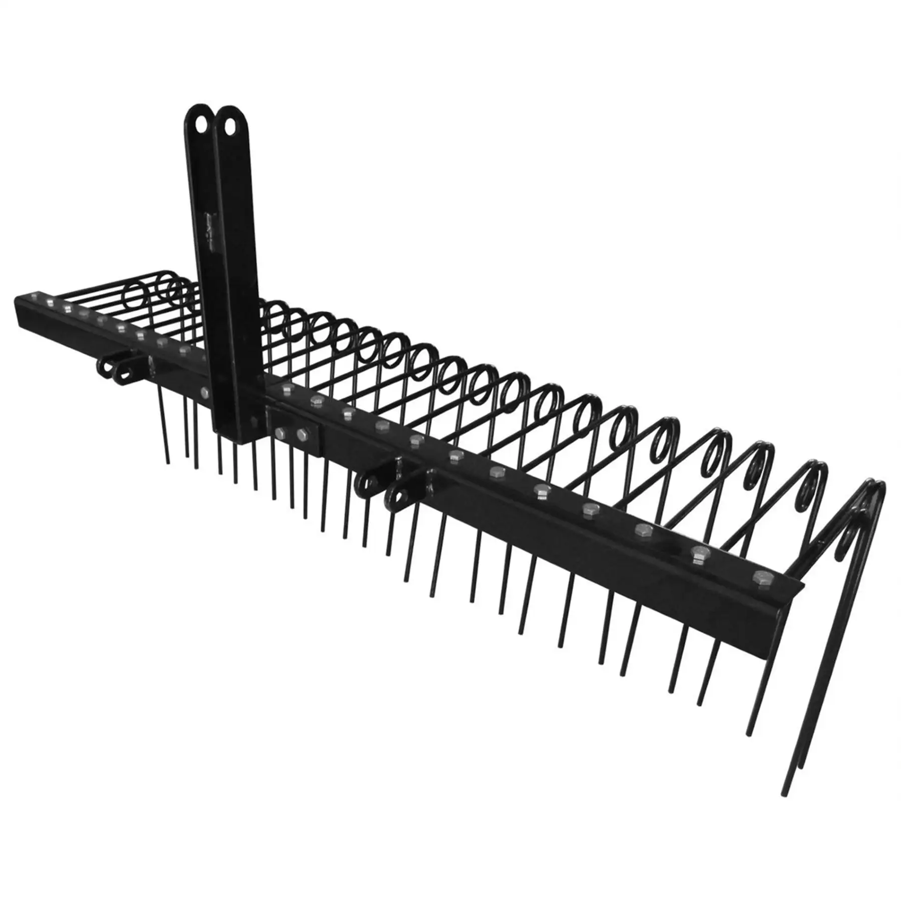 Field Tuff 60 Inch Pine Straw Rake w/ Coil Spring Tines & 3 Point Hitch, Steel