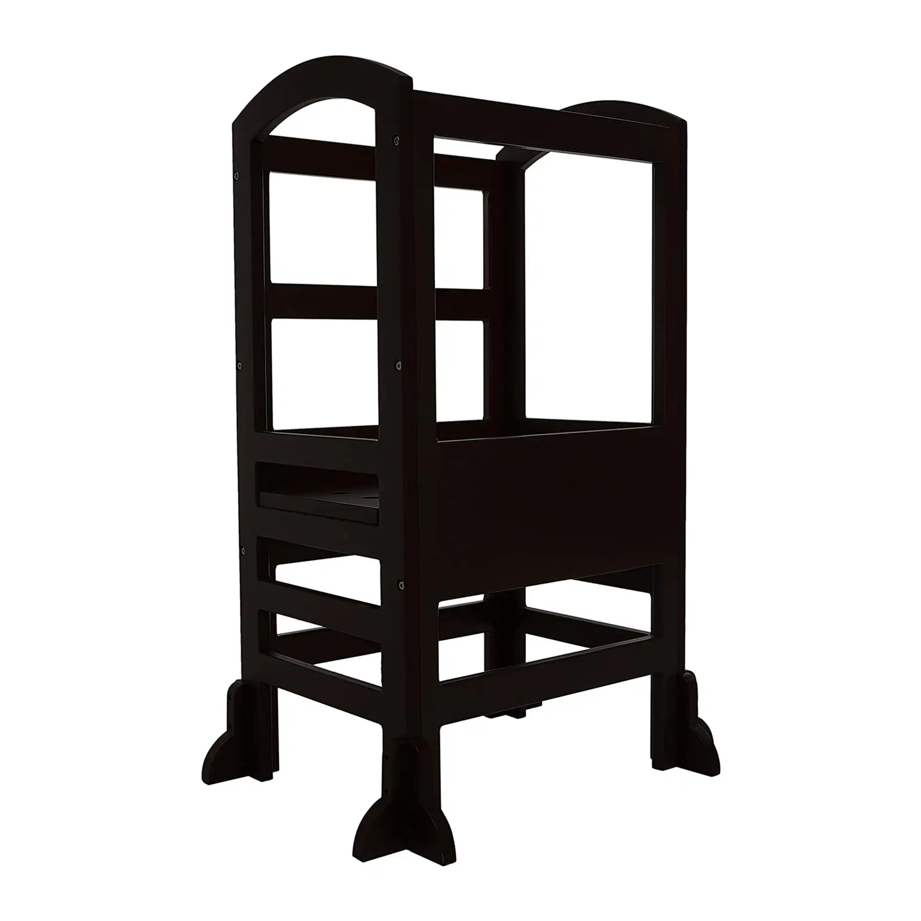 SDADI LT02B Kids Kitchen Adjustable Height Learning Step Stool Tower, Black