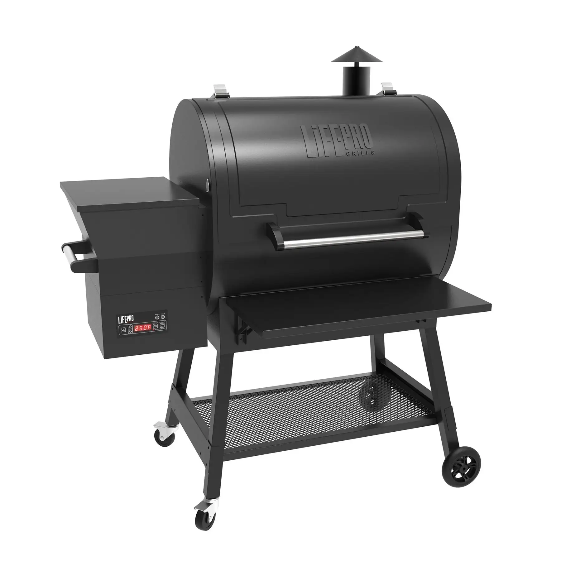 LifePro SCSP1500LP 1500 Square Inch Barrel Precision Wood Pellet Smoker Grill