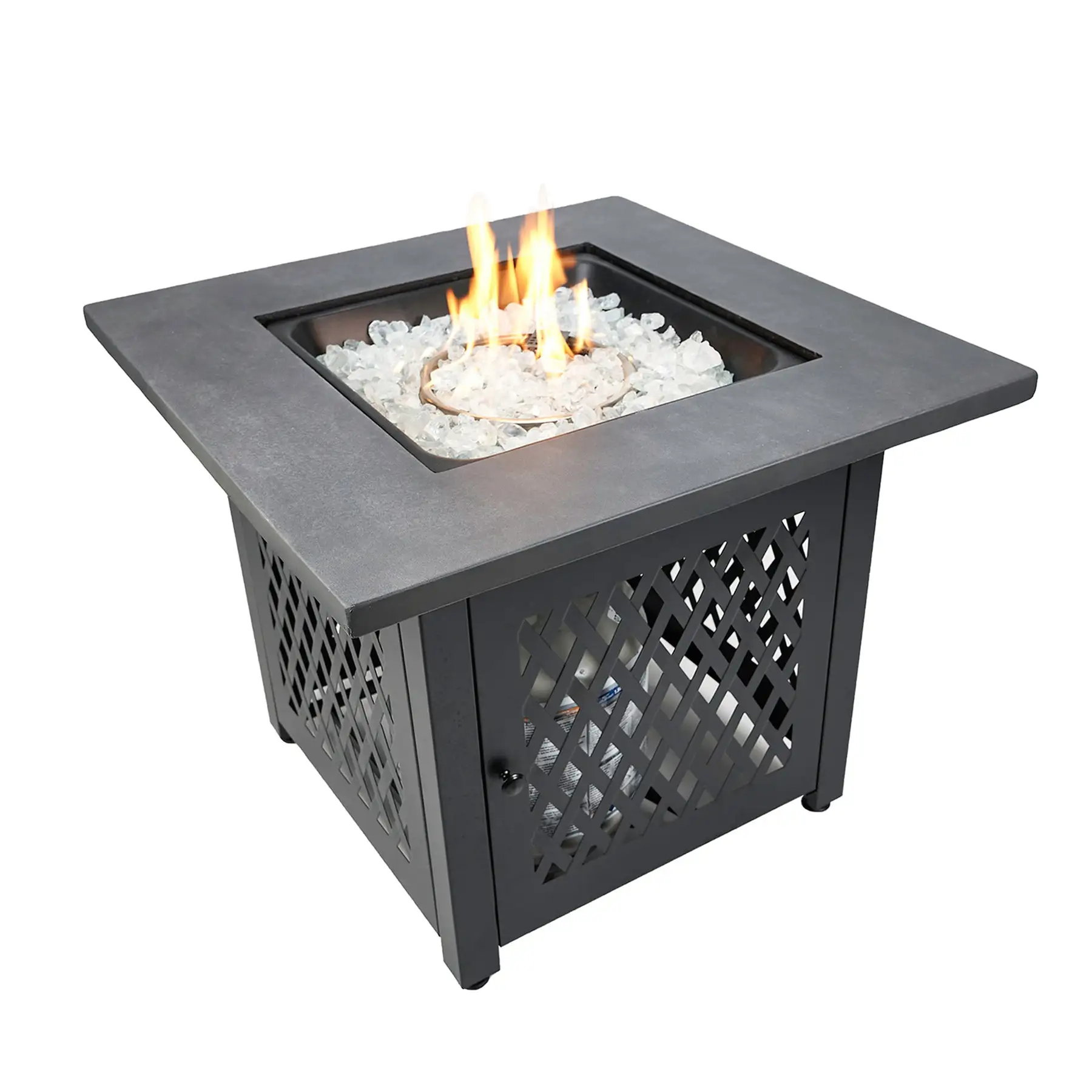 Endless Summer Charles 30 Inch Square Outdoor UV Printed LP Gas Fire Pit Table