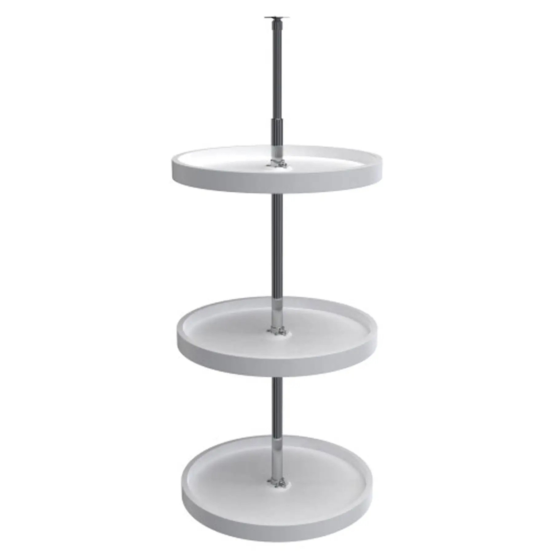 Rev-A-Shelf 18'' Lazy Susan Full-Circle Polymer 3-Shelf, White, 6013-18-11-526