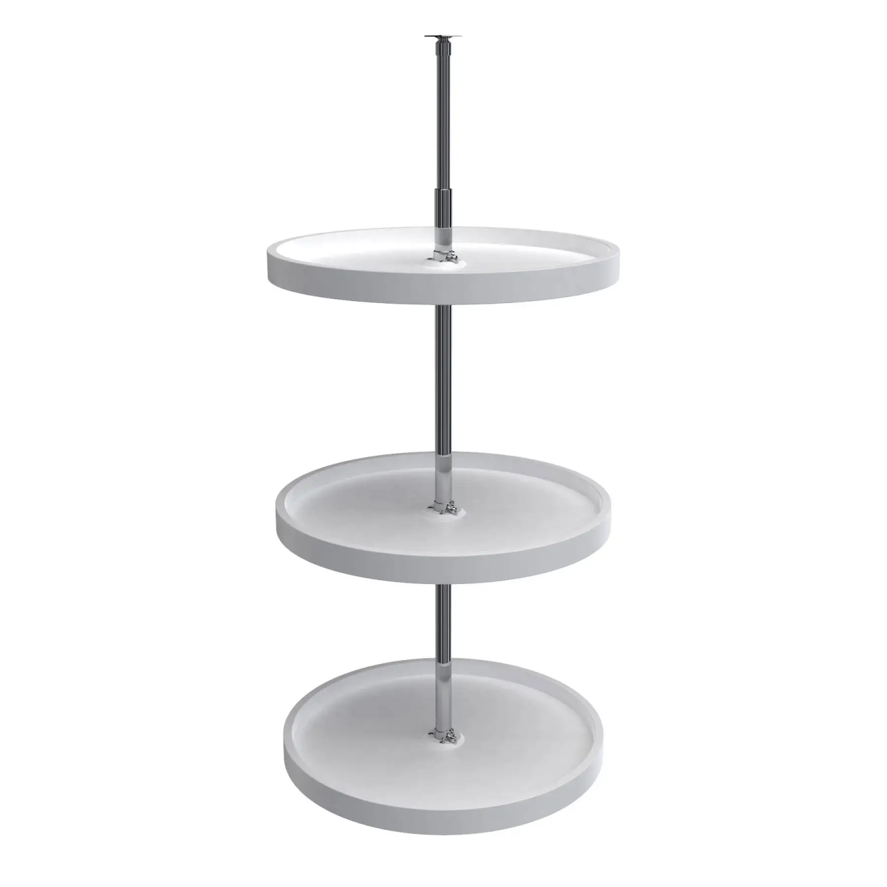 Rev-A-Shelf 20'' Lazy Susan Full-Circle Polymer 3-Shelf, White, 6013-20-11-526