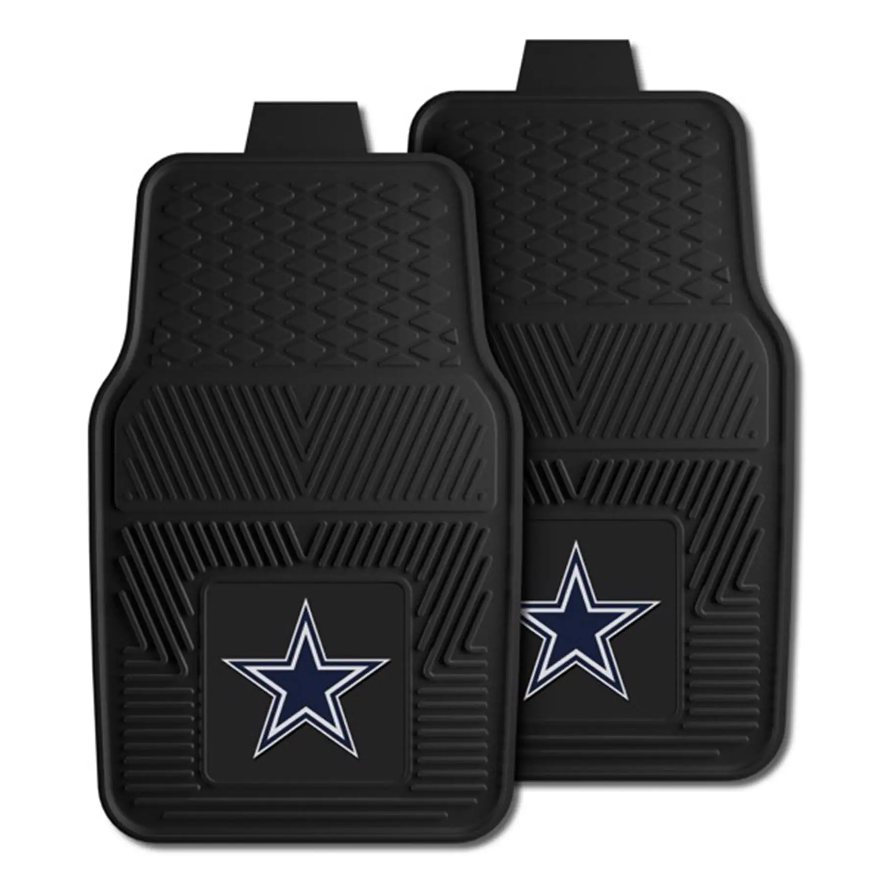 Fanmats 27 x 17 Inch Vinyl Front Car Floor Mat 2 Piece Set, NFL Dallas Cowboys