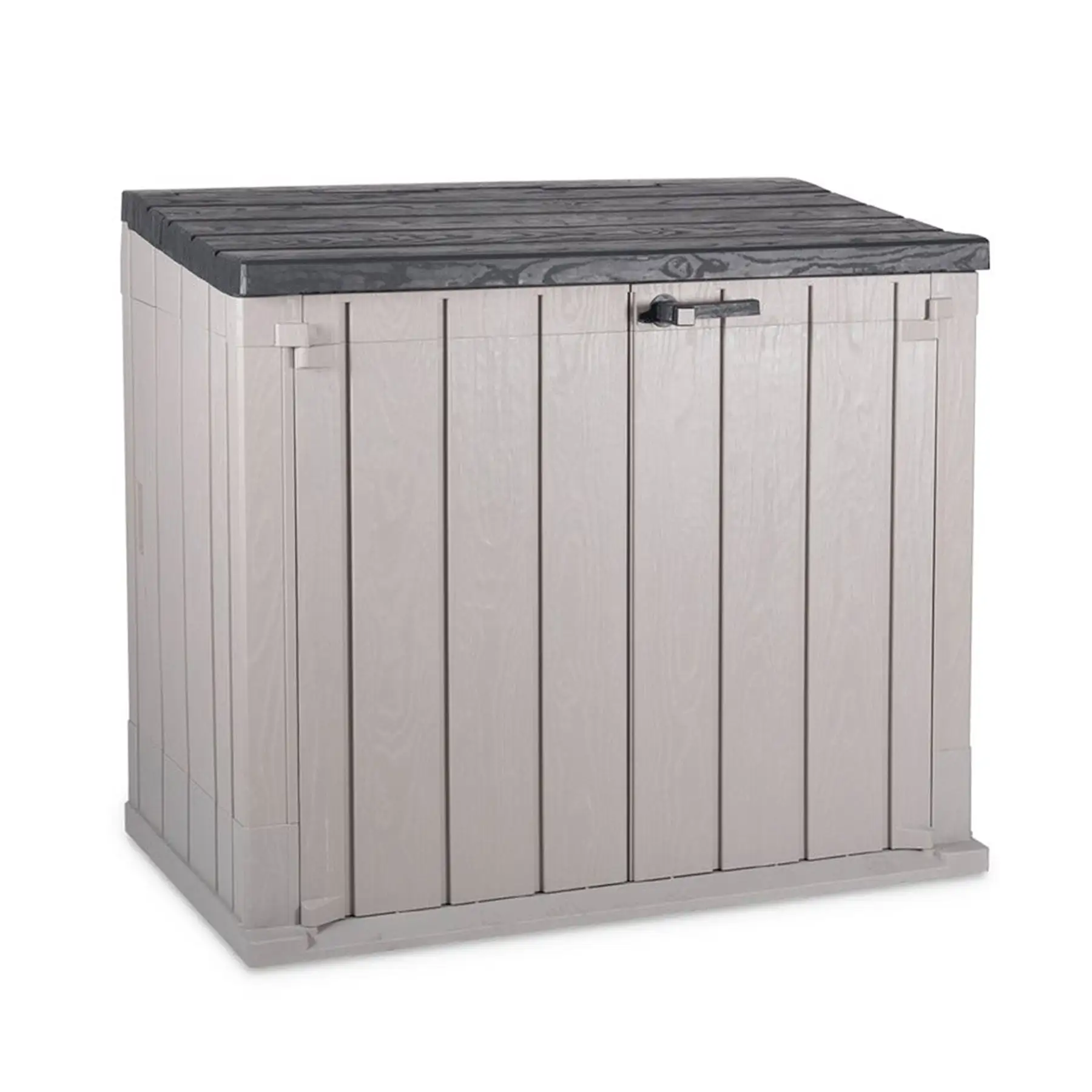 Toomax Stora Way All Weather Outdoor 6' x 3.5' Storage Shed Cabinet, Taupe Gray