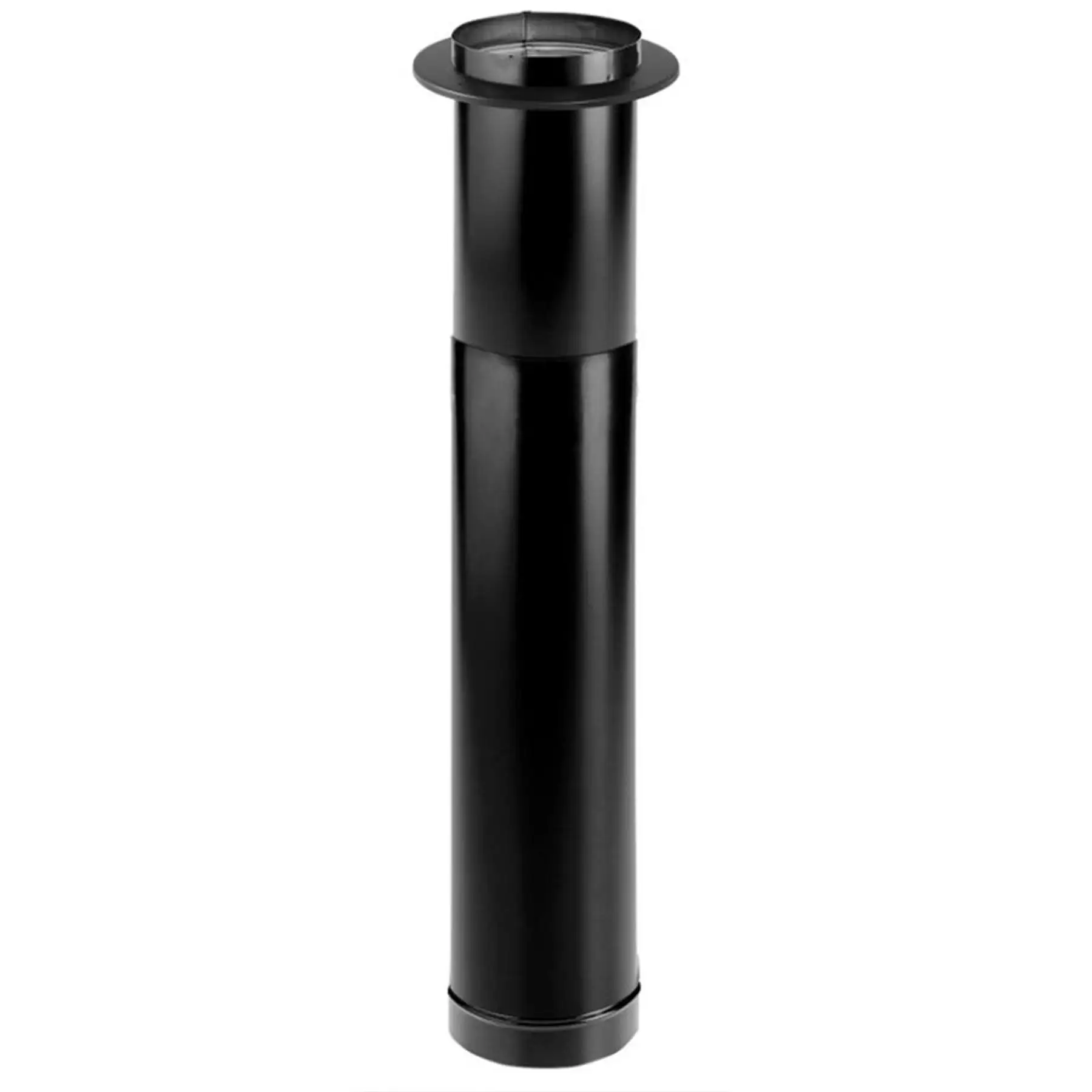 DuraVent DuraBlack Telescoping Adjustable Finishing Stove Pipe, 6 in