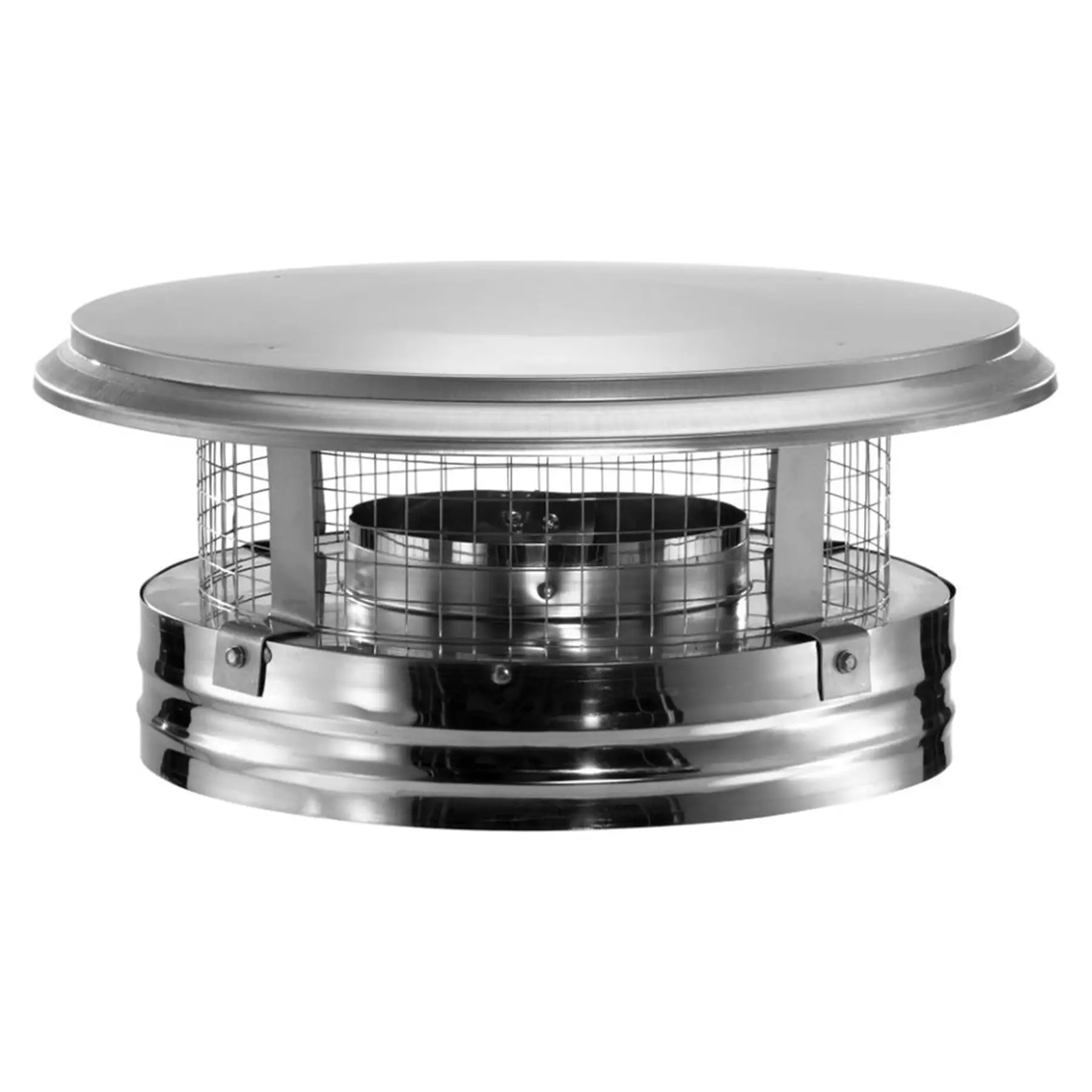 DuraVent DuraPlus 6DP-VC 6 Inch Stainless Steel Round Chimney Cap, Silver