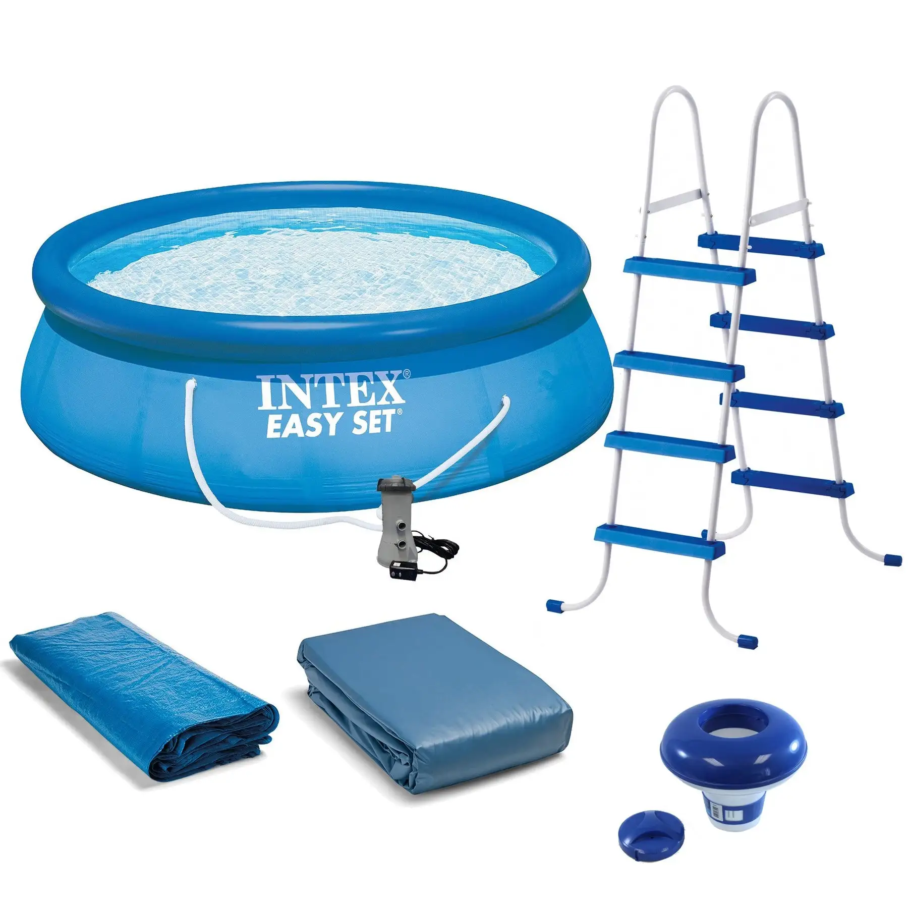 Intex 15' x 4?? Inflatable Above Ground Pool Set & Hydrotools Chlorine Dispenser